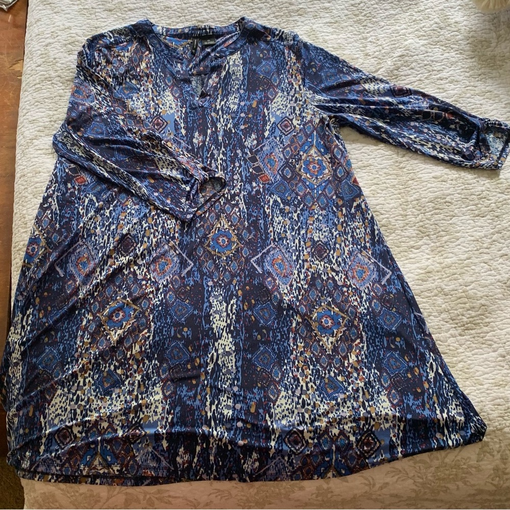 New Directions A-Line Dress, XL, Blue